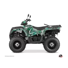   Karosszéria védő dekor matrica készlet Quad POLARIS Camo Zöld Széria