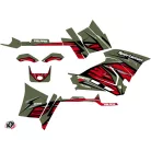 Karosszéria védő dekor matrica készlet Quad POLARIS Jungle Zöld/Piros Széria
