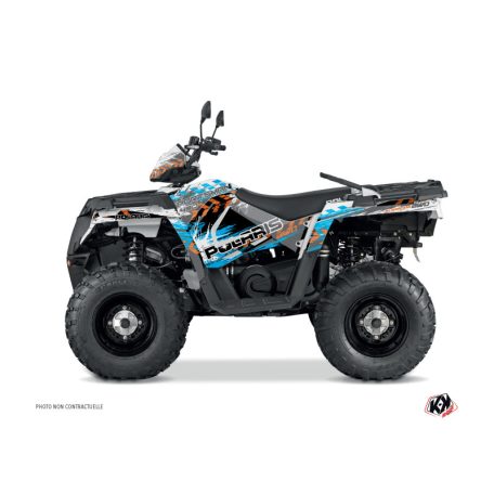 Karosszéria védő dekor matrica készlet Quad POLARIS Lifter Narancs/Kék Széria