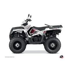   Karosszéria védő dekor matrica készlet Quad POLARIS Rock Fehér Széria