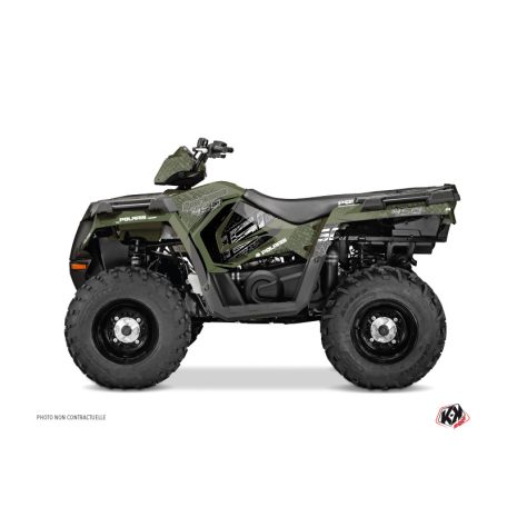 Karosszéria védő dekor matrica készlet Quad POLARIS Rock Zöld Széria