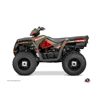   Karosszéria védő dekor matrica készlet Quad POLARIS Spin Piros Széria