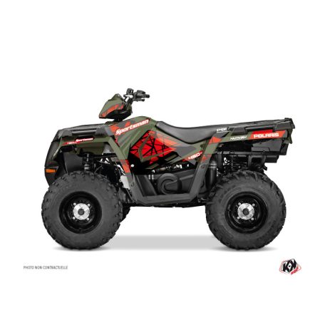 Karosszéria védő dekor matrica készlet Quad POLARIS Spin Piros Széria