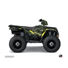   Karosszéria védő dekor matrica készlet Quad POLARIS Hidden Zöld/Sárga Széria