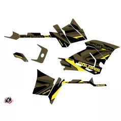   Karosszéria védő dekor matrica készlet Quad POLARIS Hidden Zöld/Sárga Széria