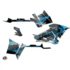   Karosszéria védő dekor matrica készlet Quad POLARIS Evil Szürke/Kék Széria
