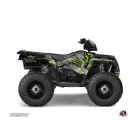 Karosszéria védő dekor matrica készlet Quad POLARIS Evil Szürke/Zöld Széria