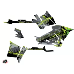   Karosszéria védő dekor matrica készlet Quad POLARIS Evil Szürke/Zöld Széria