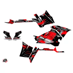  Karosszéria védő dekor matrica készlet Quad POLARIS Elka Szürke/Piros Széria
