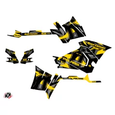   Karosszéria védő dekor matrica készlet Quad POLARIS Ohlins Szürke/Sárga Széria