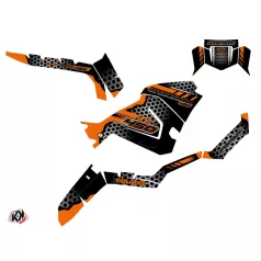   Karosszéria védő dekor matrica készlet Quad POLARIS Splinter Fekete/Narancs Széria