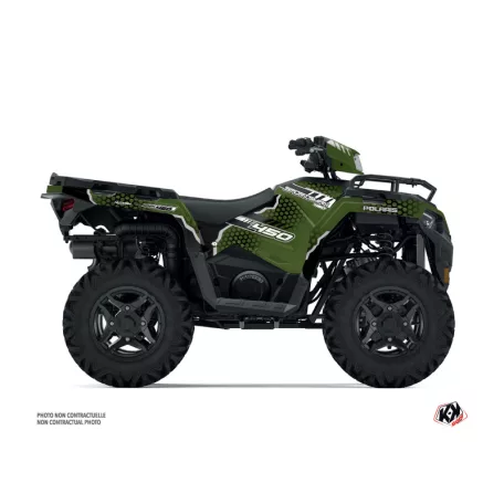 Karosszéria védő dekor matrica készlet Quad POLARIS Splinter Zöld Széria
