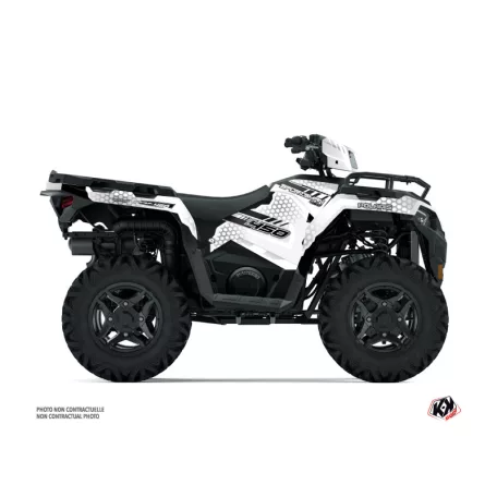 Karosszéria védő dekor matrica készlet Quad POLARIS Splinter Fehér Széria