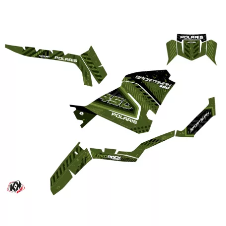 Karosszéria védő dekor matrica készlet Quad POLARIS Redrock Zöld Széria