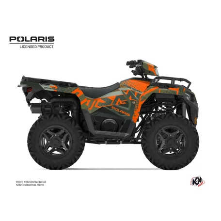 Karosszéria védő dekor matrica készlet Quad POLARIS Stun Narancs Széria