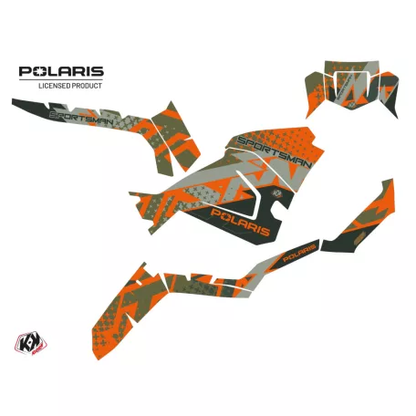 Karosszéria védő dekor matrica készlet Quad POLARIS Stun Narancs Széria