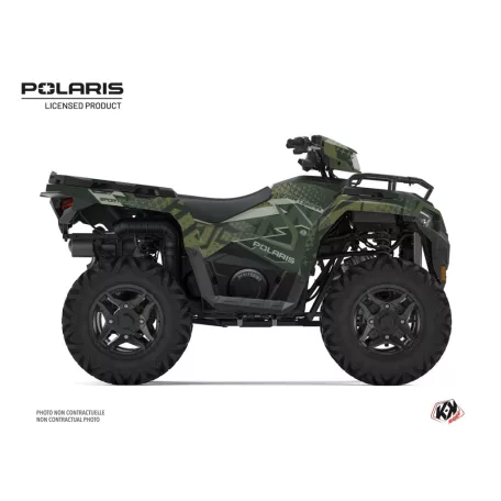 Karosszéria védő dekor matrica készlet Quad POLARIS Stun Zöld Széria