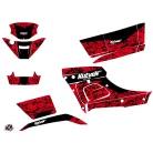 Karosszéria védő dekor matrica készlet Quad TGB Predator Piros/Fekete Széria