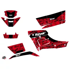   Karosszéria védő dekor matrica készlet Quad TGB Predator Piros/Fekete Széria
