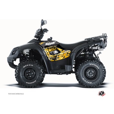 Karosszéria védő dekor matrica készlet Quad TGB Predator Fekete/Sárga Széria