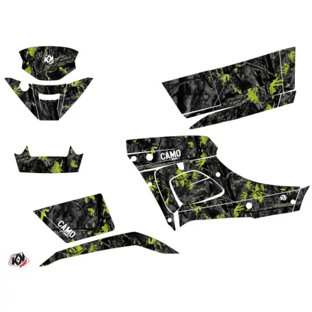 Karosszéria védő dekor matrica készlet Quad TGB Camo Fekete/Zöld Széria