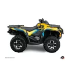 Karosszéria védő dekor matrica készlet Quad CAN-AM Stage Sárga/Kék Széria