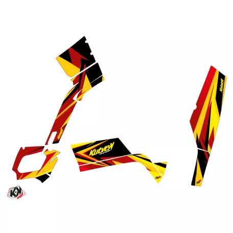 Karosszéria védő dekor matrica készlet Quad CAN-AM Stage Sárga/Piros Széria
