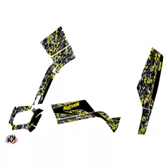   Karosszéria védő dekor matrica készlet Quad CAN-AM Predator Fekete/Szürke/Sárga Széria