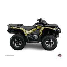   Karosszéria védő dekor matrica készlet Quad CAN-AM Predator Fekete/Szürke/Sárga Széria