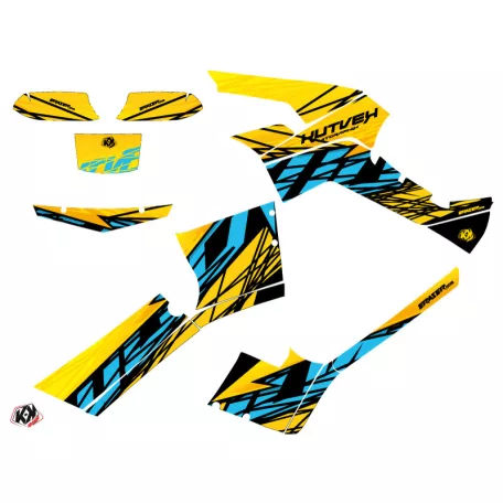 Karosszéria védő dekor matrica készlet Quad CAN-AM Eraser Sárga/Kék Széria