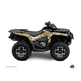   Karosszéria védő dekor matrica készlet Quad CAN-AM Freegun eyed Sárga Széria