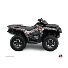   Karosszéria védő dekor matrica készlet Quad CAN-AM Freegun eyed Szürke/Piros Széria