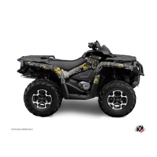   Karosszéria védő dekor matrica készlet Quad CAN-AM Camo Fekete/Sárga Széria