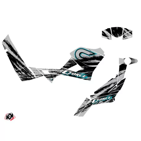 Karosszéria védő dekor matrica készlet Quad CF MOTO Splatter Szürke Széria