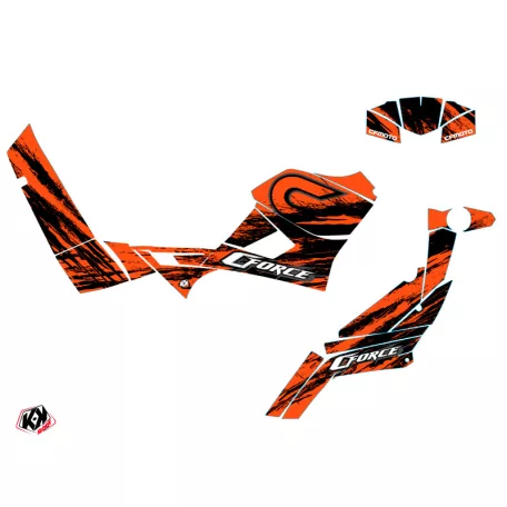 Karosszéria védő dekor matrica készlet Quad CF MOTO Splatter Narancs Széria