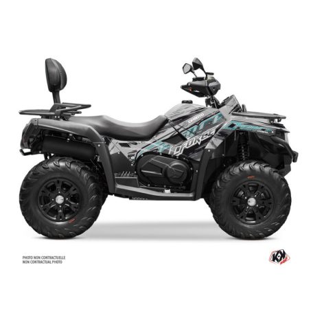 Karosszéria védő dekor matrica készlet Quad CF MOTO Brush Szürke Széria