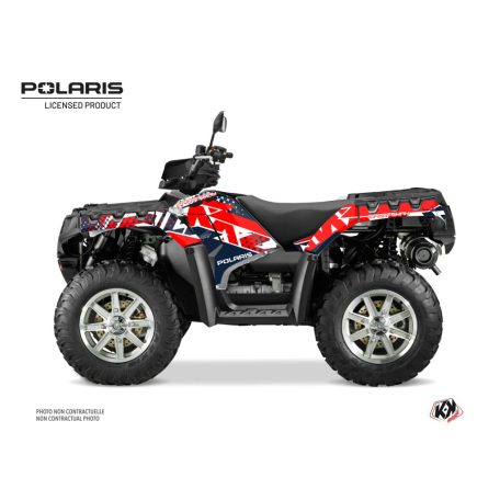 Karosszéria védő dekor matrica készlet Quad POLARIS Stun Fehér Széria