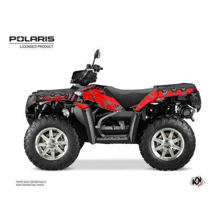 Karosszéria védő dekor matrica készlet Quad POLARIS Stun Fekete Széria