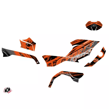 Karosszéria védő dekor matrica készlet Quad CF MOTO Brush Narancs Széria