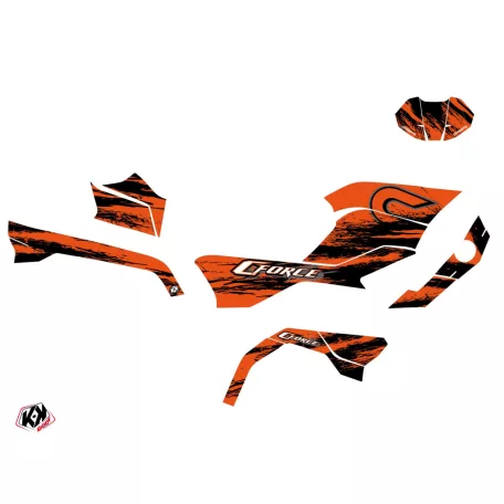 Karosszéria védő dekor matrica készlet Quad CF MOTO Splatter Narancs Széria