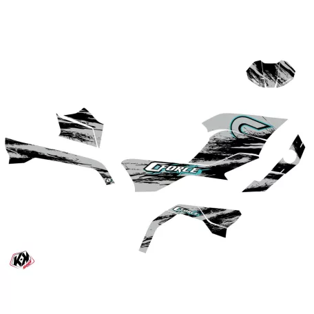 Karosszéria védő dekor matrica készlet Quad CF MOTO Splatter Szürke Széria