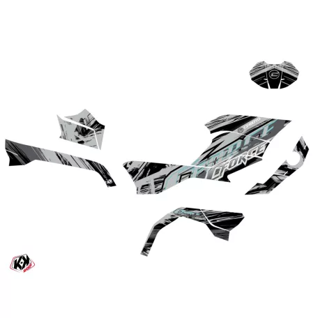 Karosszéria védő dekor matrica készlet Quad CF MOTO Brush Szürke Széria