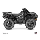 Karosszéria védő dekor matrica készlet Quad CAN-AM Leaf Szürke Széria