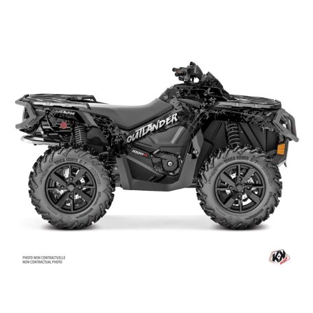 Karosszéria védő dekor matrica készlet Quad CAN-AM Leaf Szürke Széria