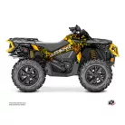 Karosszéria védő dekor matrica készlet Quad CAN-AM Leaf Sárga Széria