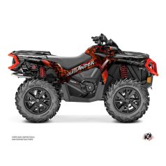   Karosszéria védő dekor matrica készlet Quad CAN-AM Leaf Piros Széria
