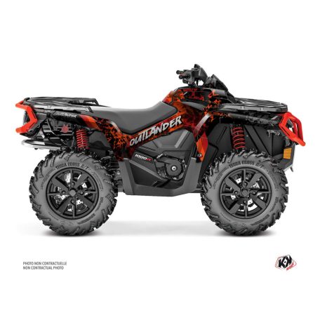 Karosszéria védő dekor matrica készlet Quad CAN-AM Leaf Piros Széria