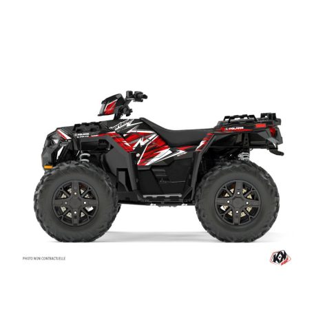 Karosszéria védő dekor matrica készlet Quad POLARIS Jungle Fekete/Piros Széria