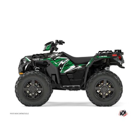 Karosszéria védő dekor matrica készlet Quad POLARIS Jungle Fekete/Zöld Széria