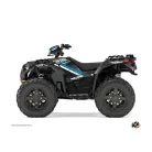 Karosszéria védő dekor matrica készlet Quad POLARIS Rock Fekete/Kék Széria
